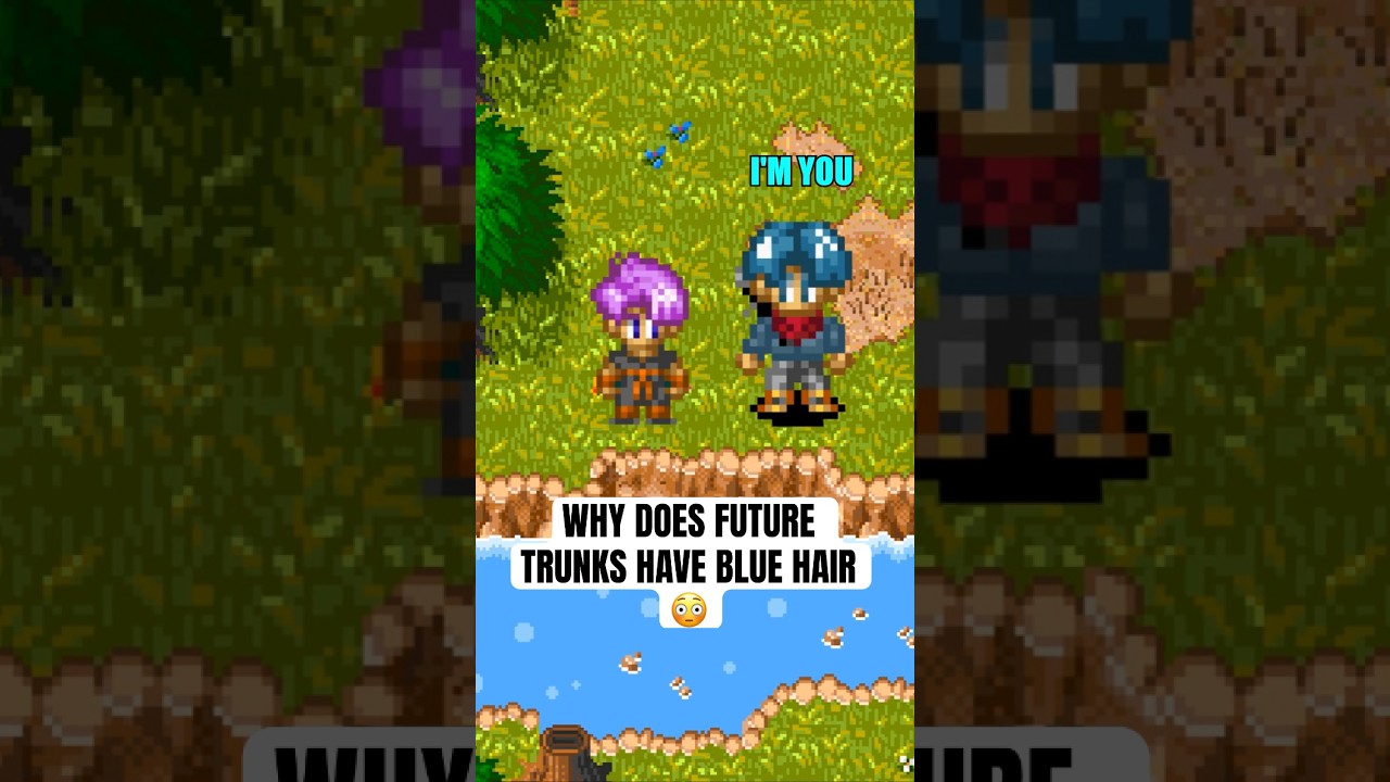 Why does future Trunks have blue hair? #dbz #trunks #shorts
