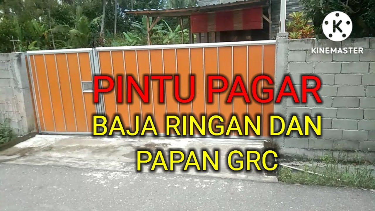BELAJAR MEMBUAT PINTU PAGAR DARI  BAJA RINGAN DAN PAPAN GRC