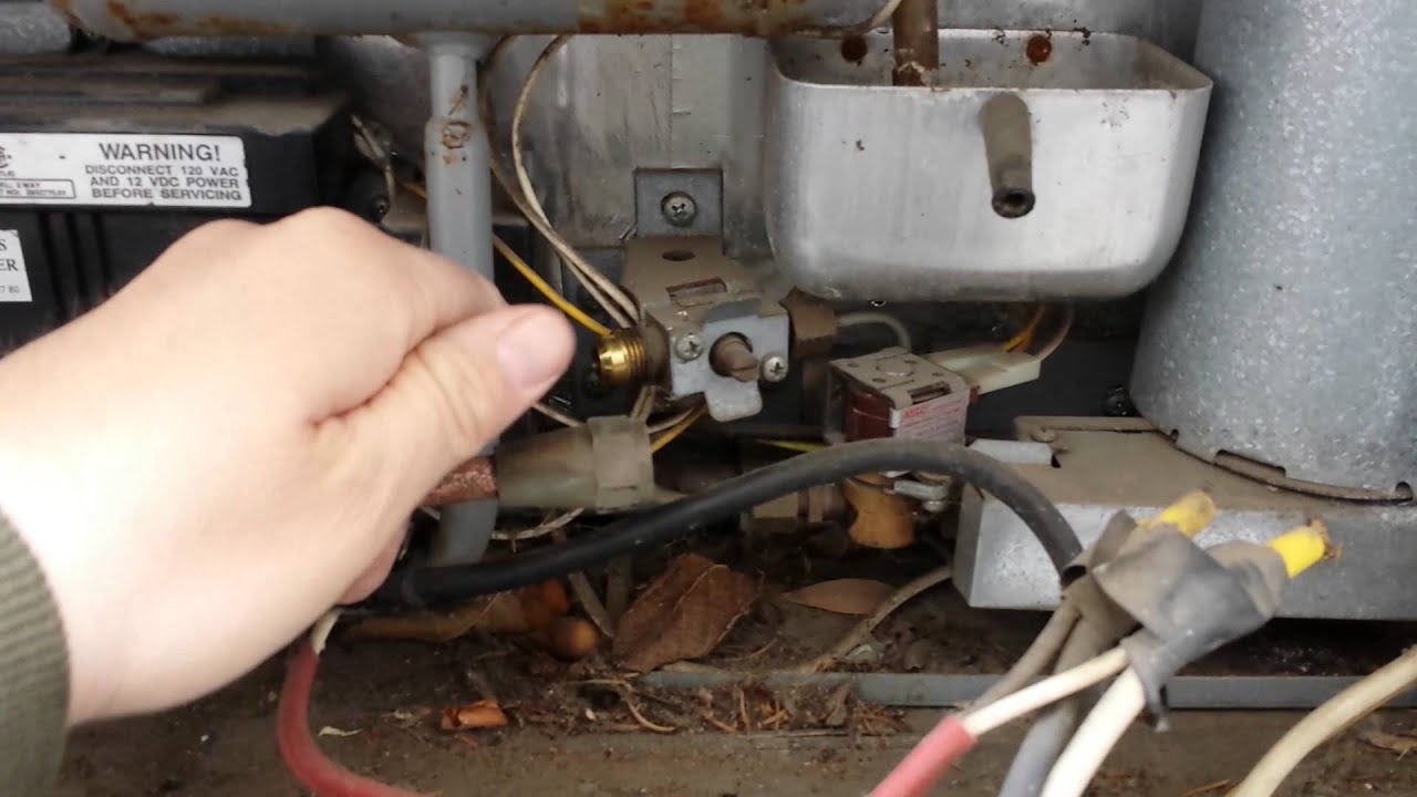 Rv refrigerator removal. #1
