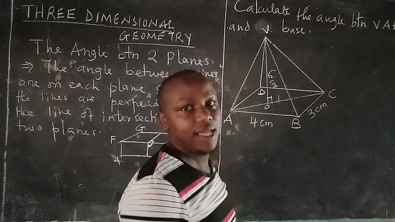 3D, THREE DIMENSIONAL GEOMETRY. ANGLE BETWEEN TWO PLANES.
