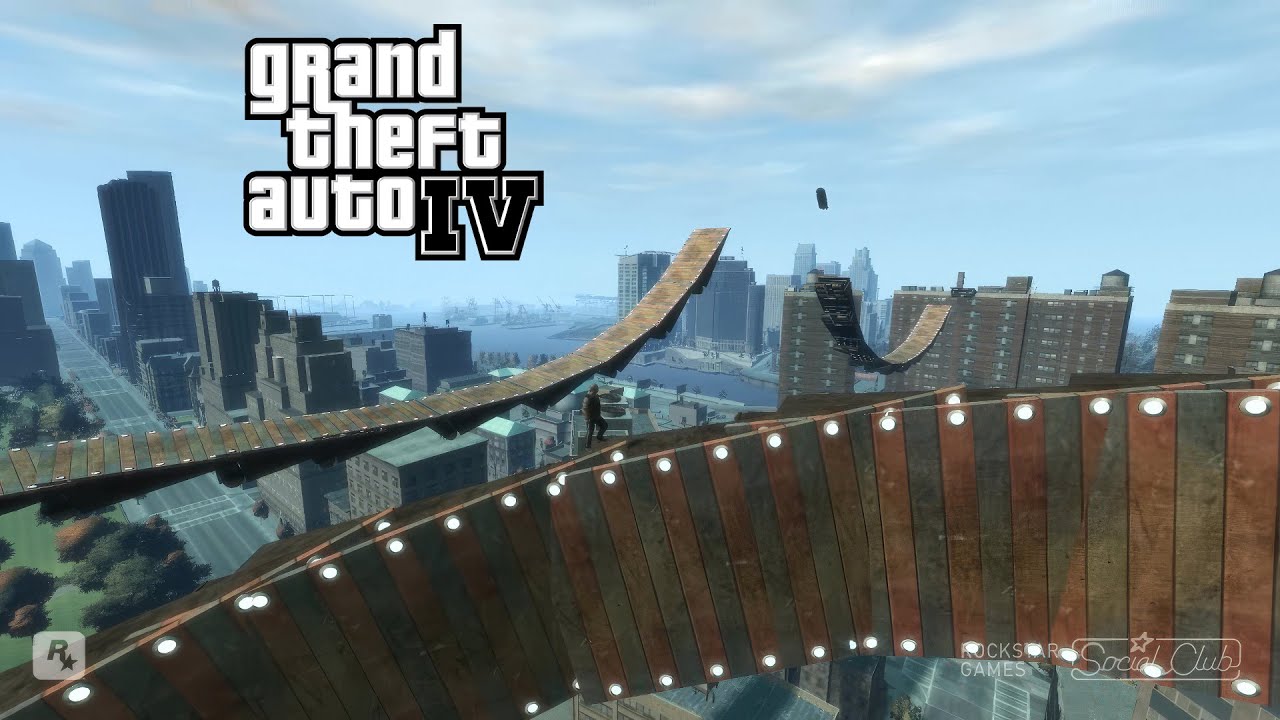 GTA IV (PC) - MP Free Mode - Stunts Part 2  HD
