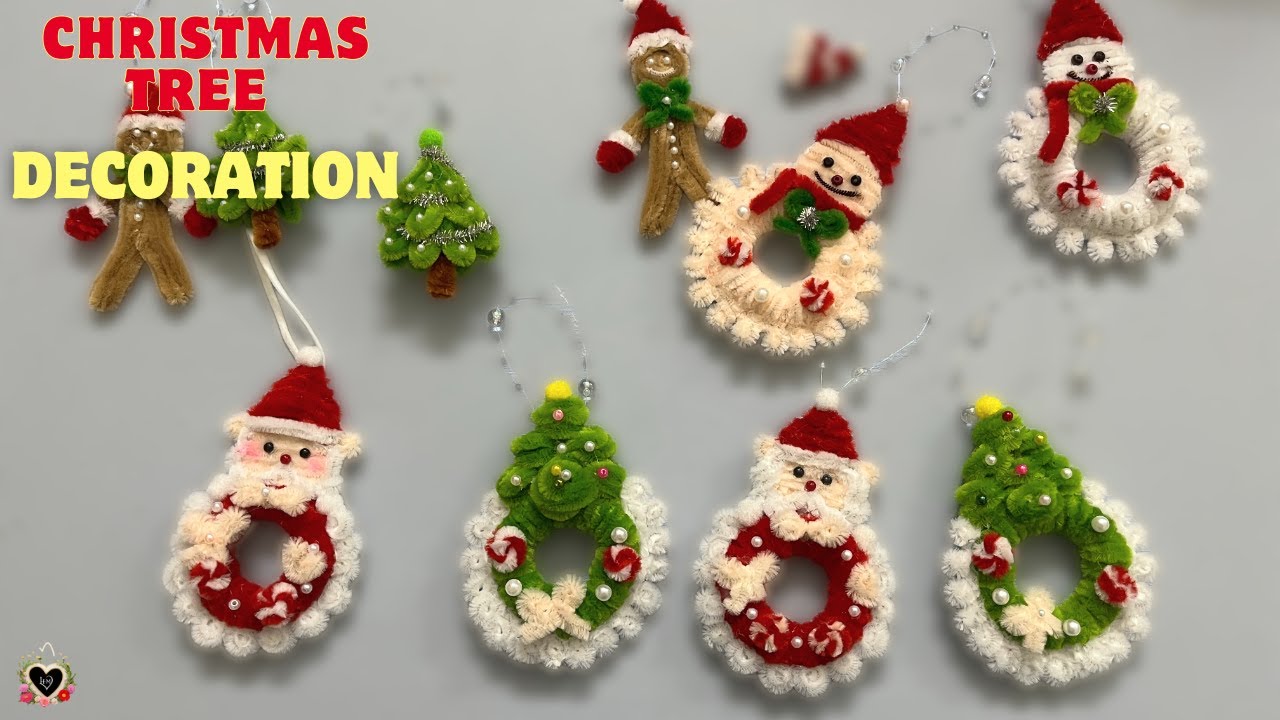 🎄Christmas Decoration 🎄How to make beautiful and easy Christmas Tree decorations with Pipe Cleaner !