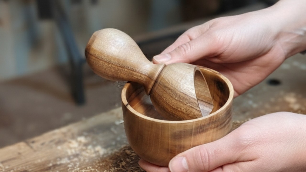 Walnut Woodturning | Making a Beautiful Handmade Coffee Scoop on the Lathe