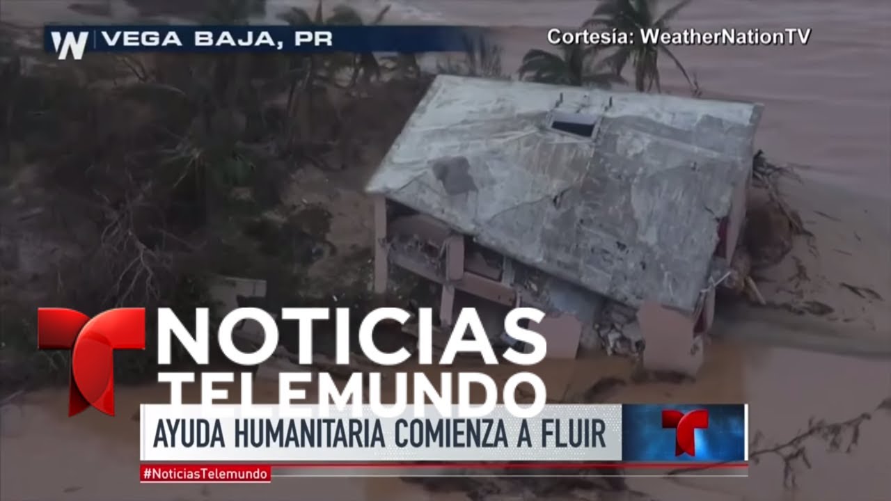 Comienza a fluir la ayuda humanitaria a la golpeada Puerto Rico | Noticiero | Noticias Telemundo