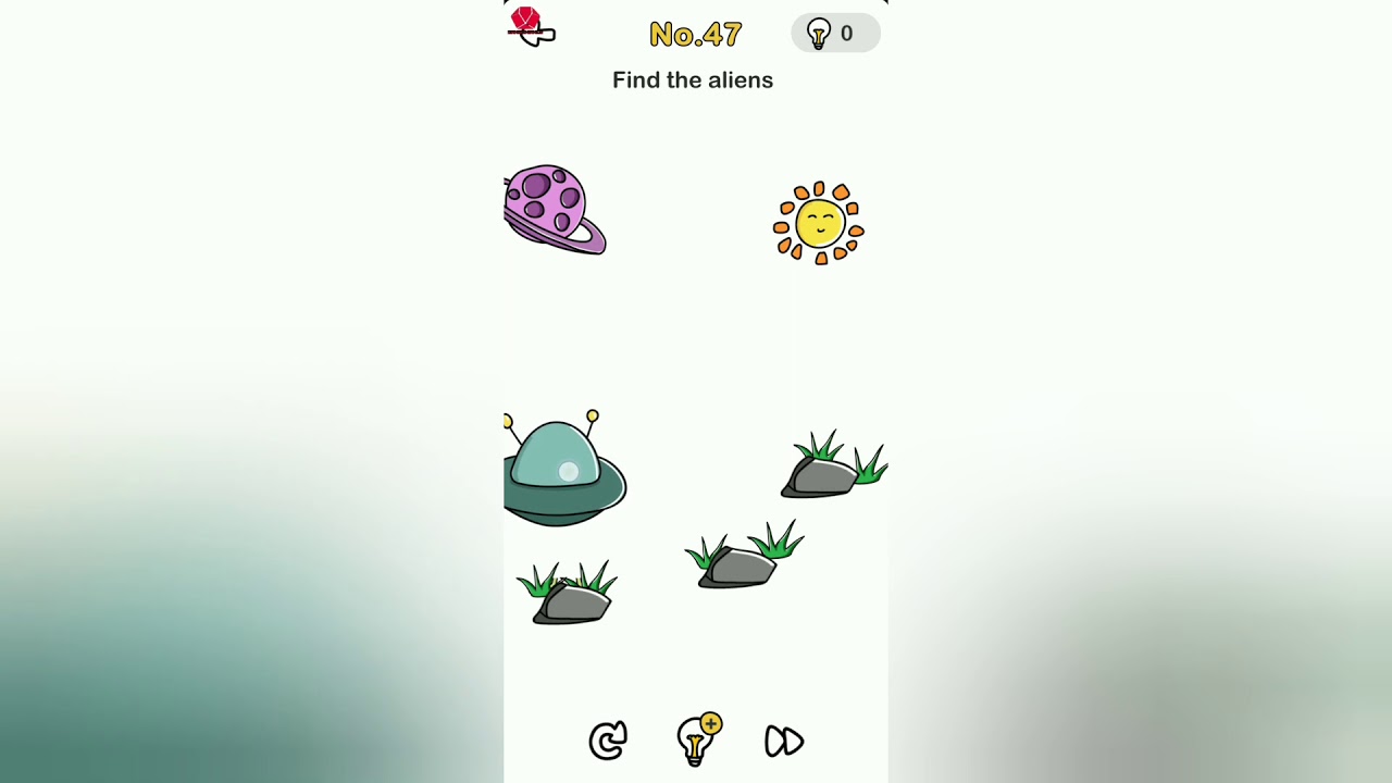 Brain Out Level 47 find the aliens