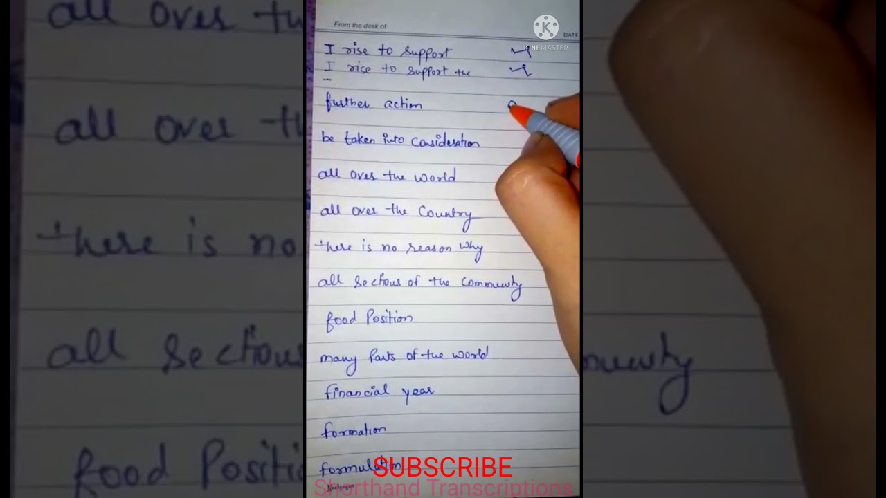 Advanced Shorthand Outlines And Phrases For Stenographer Aspirants | Increase Your Shorthand Speed
