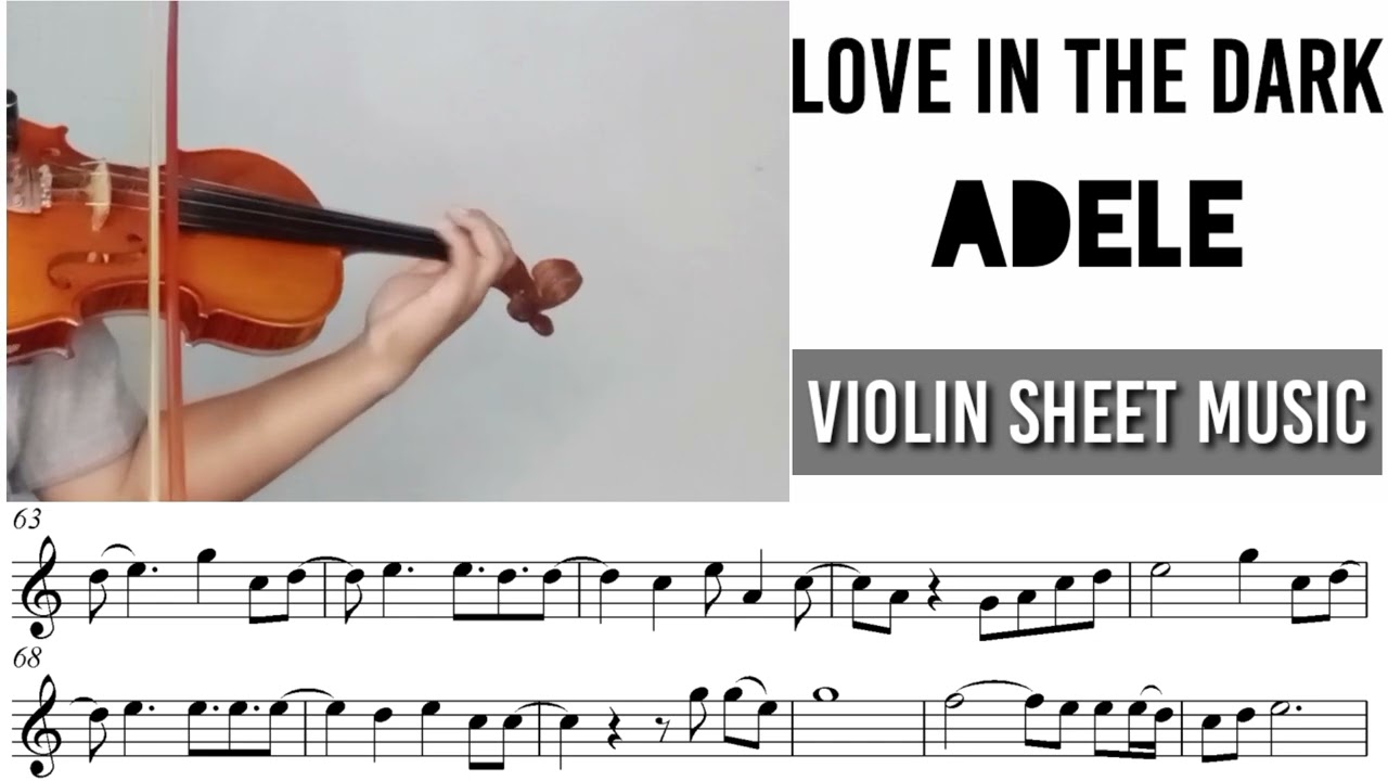 Free Sheet || Love In The Dark - Adele || Violin Sheet Music