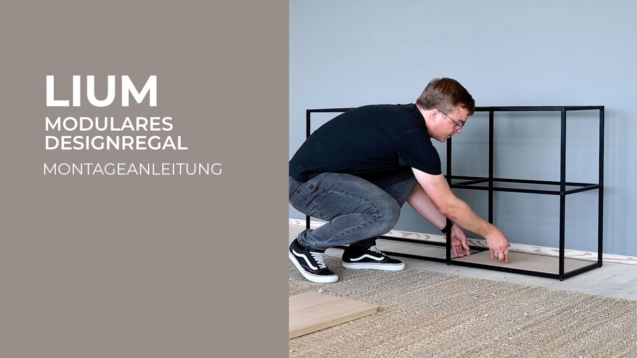 LIUM – Montageanleitung schwarzes Metallregal | Tutorial: Wie montiere ich das Wohnzimmerregal?