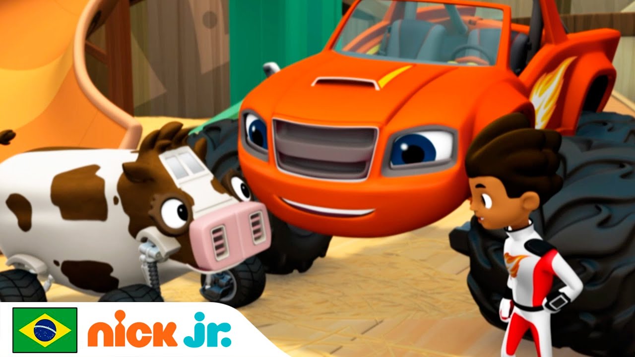 Blaze e os Monster Machines | O Blaze e a Starla salvam vaquinhas FOFINHAS | Nick Jr. em Português