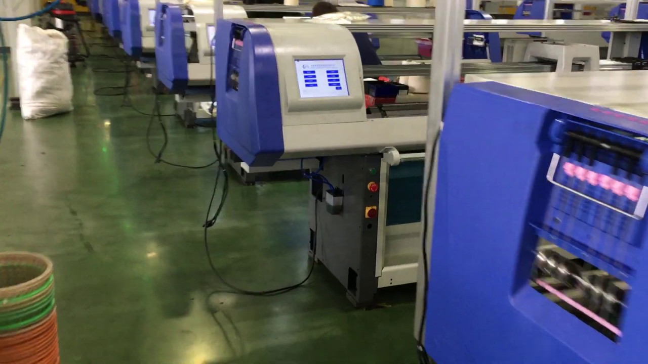 economical double system comb flat knitting machine