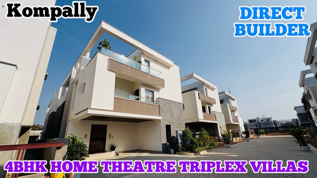 Premium Luxurious Gated Community Triplex Villas For Sale At Kompally Suchitra Hyderabad 