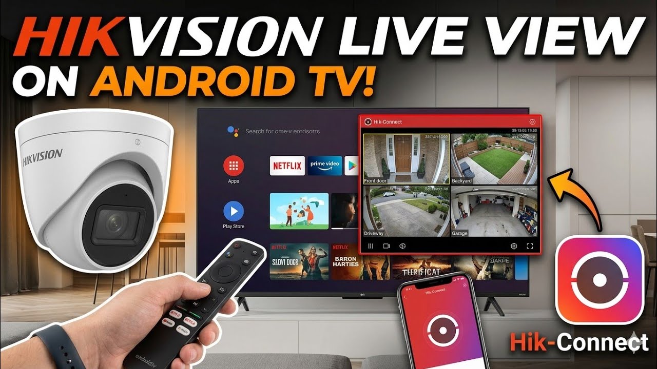 Hikvision camera view on Smart tv| How to install hik conect on smart tv..
