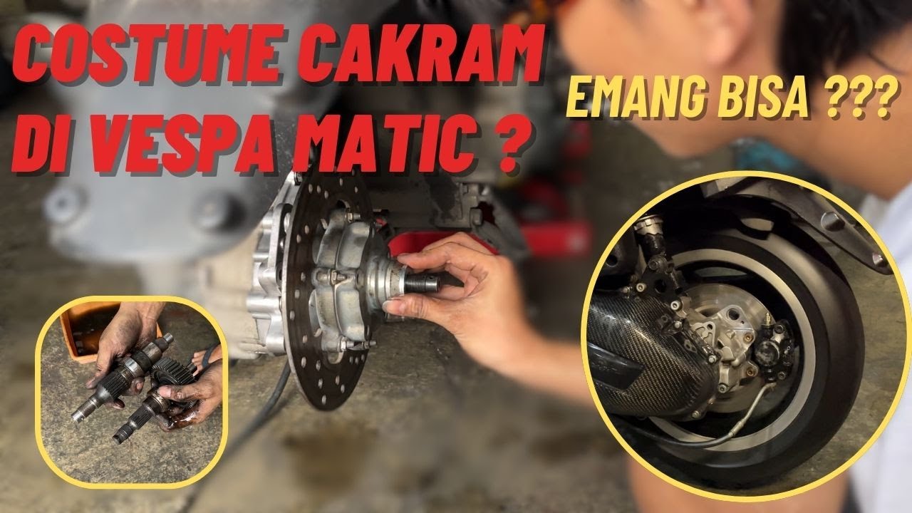 UPGRADE CAKRAM DOUBLE DISC BRAKE VESPA 3V/IGET | VESMOTIF.ID