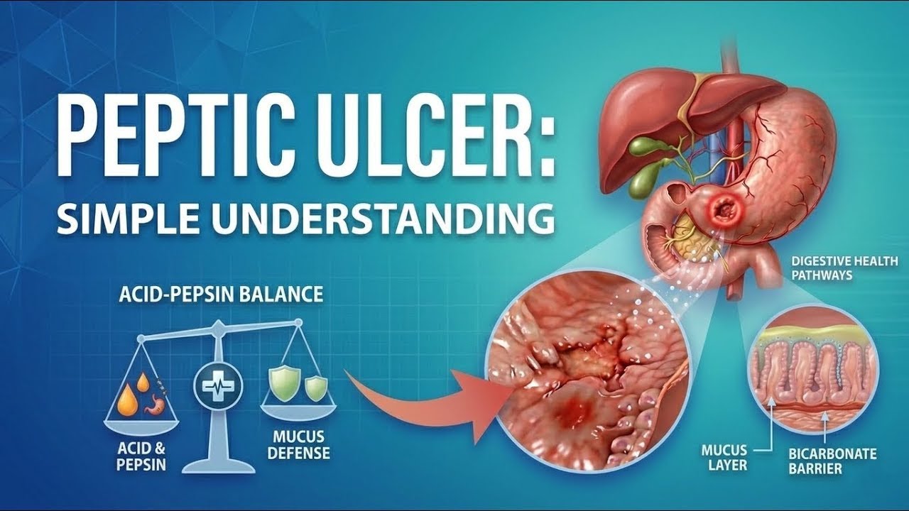How peptic ulcers form in the stomach?
