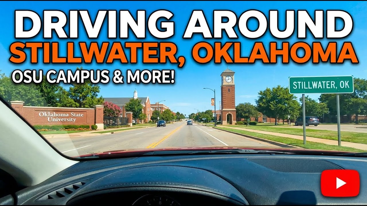 Driving around Stillwater, Oklahoma