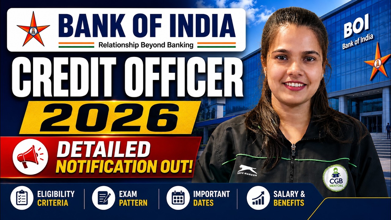 Bank of India Credit Officer Recruitment 2026 | Detailed Notification Out | 779 Vacancies |Apply Now