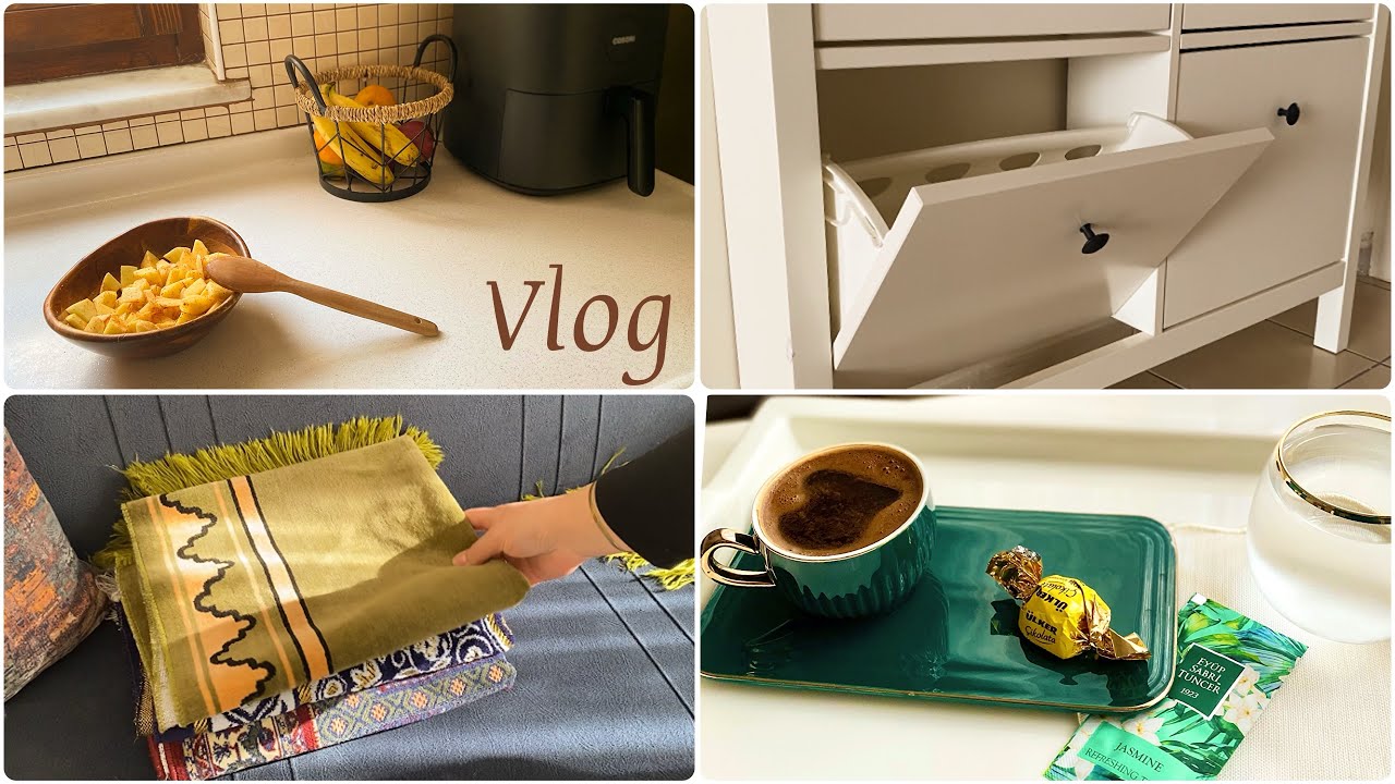 Sessiz Vlog/ Dresuar ve Vestiyer Düzeni/ Sirkeli Su İçmek/ Sade Düzenli Ev Vlog/ Temizlik Vlog