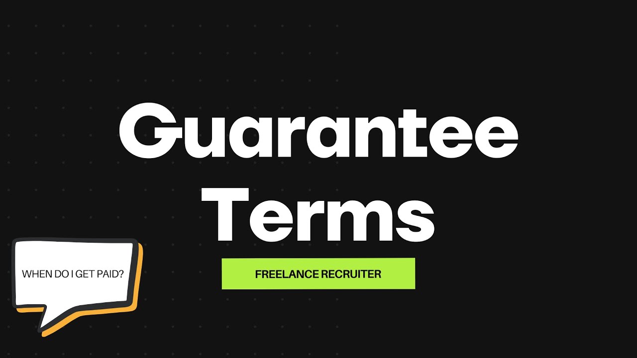 Freelance Recruiting: When do I get paid?
