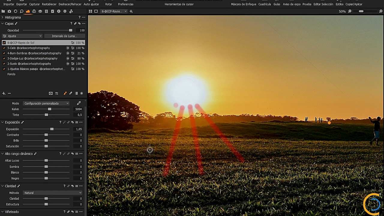 Revelado Raw de paisaje utilizando M&aacute;scaras de Luminosidad y estilos Con Capture One Pro 20
