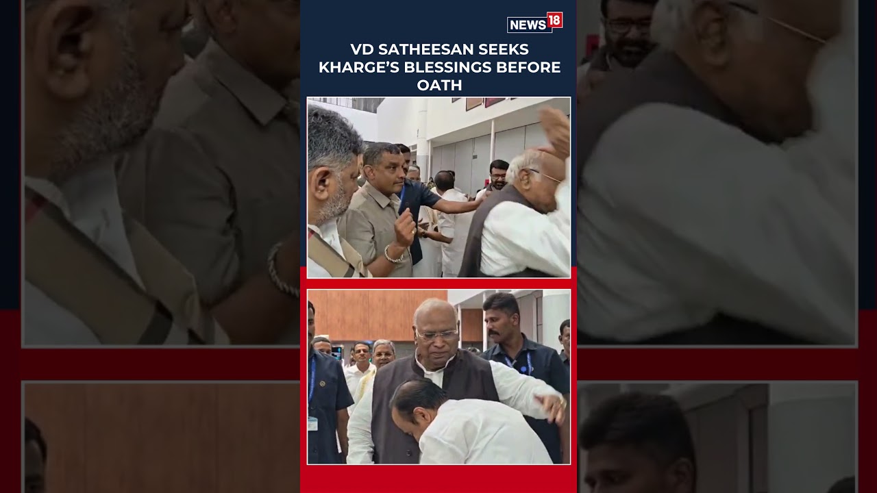 Kerala CM VD Satheesan Touched The Feet Of Mallikarjun Kharge To Seek His Blessings | N18S