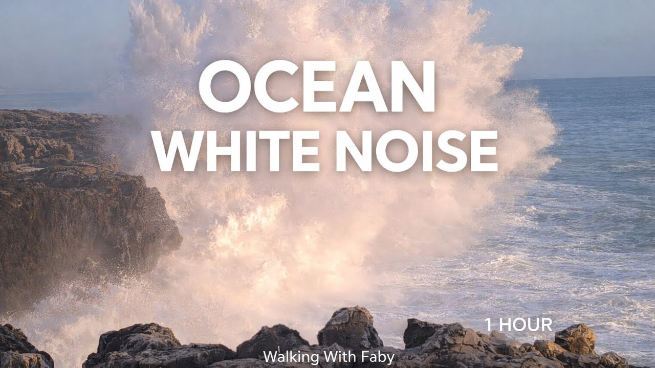1 Hora de Ondas do Oceano 🌊 White Noise Natural para Dormir | Sem Música