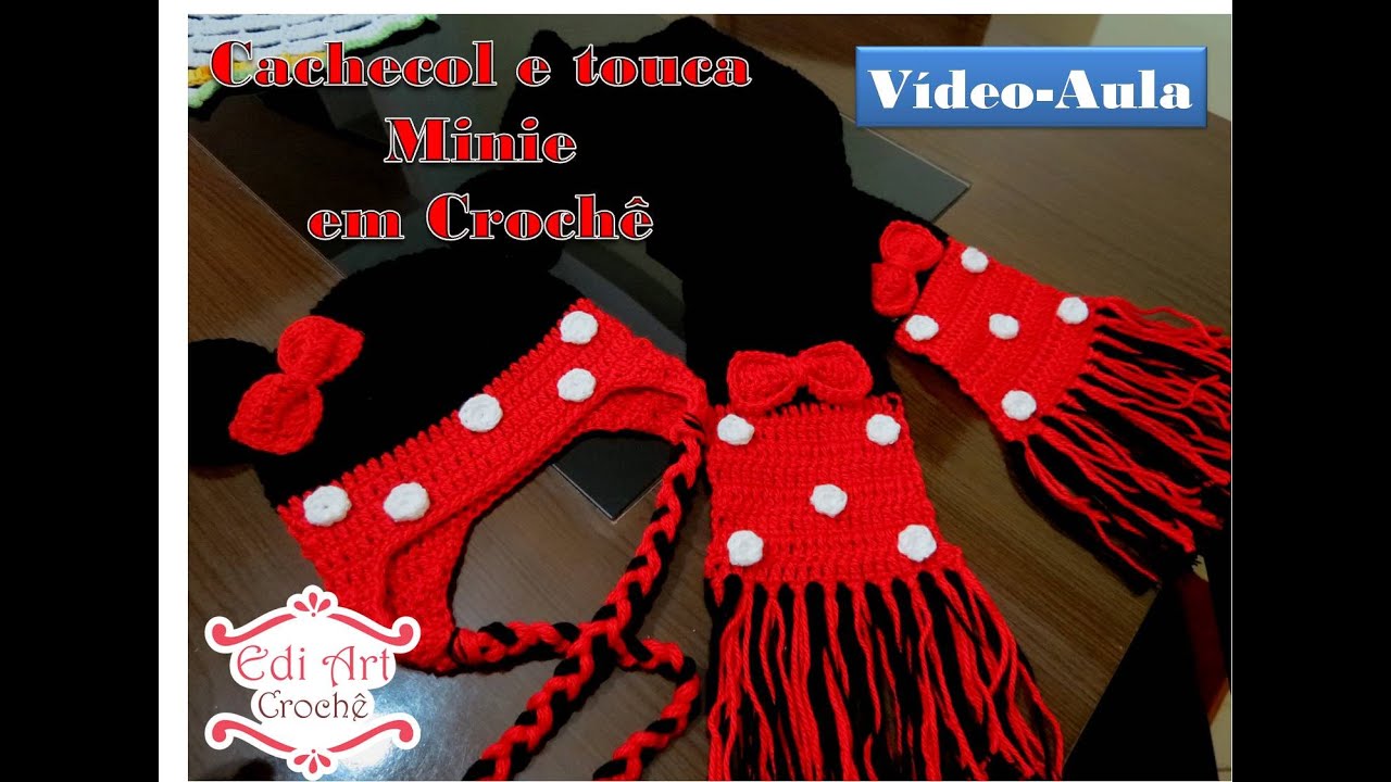 Cachecol Minie em crochê | Edi Art Crochê
