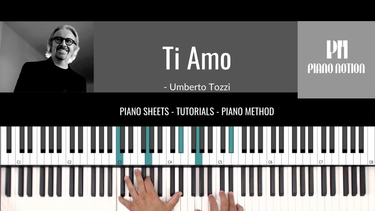 Ti Amo - La Casa De Papel - Umberto Tozzi (Sheet Music - Piano Solo - Piano Cover - Tutorial)