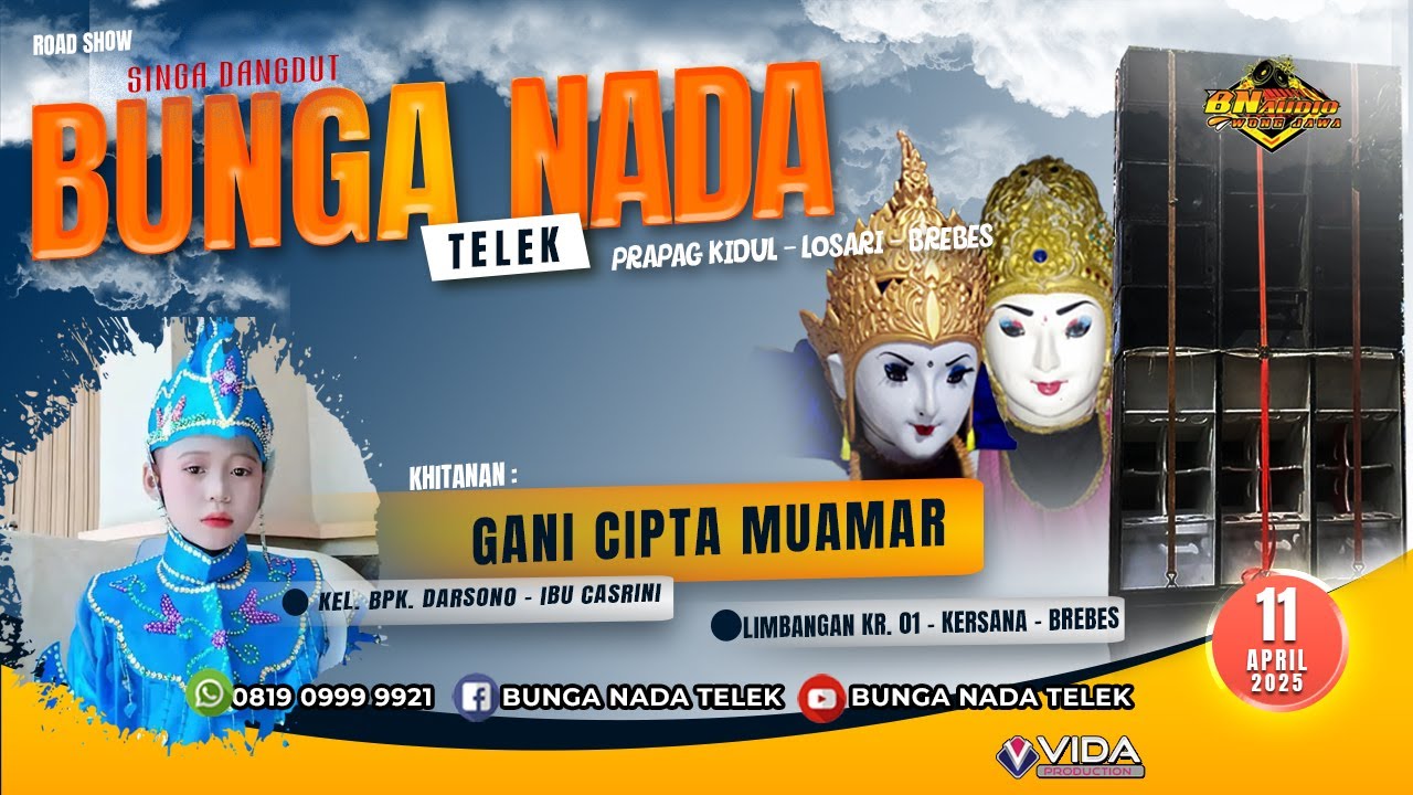 [LIVE] Singa Dangdut BUNGA NADA Telek | Khitanan GANI CIPTA MAKMUR  | Limbangan - Kersana 110425