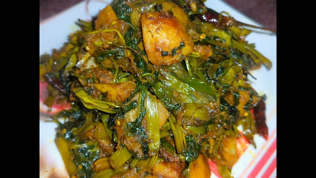 🪴🥔🍆আসাধারণ স্বাদের কলমি শাকের  নিরামিষ চচ্চড়ি /kolmi shake recipe in Bengali 👩🏻‍🍳👌👌👌👌