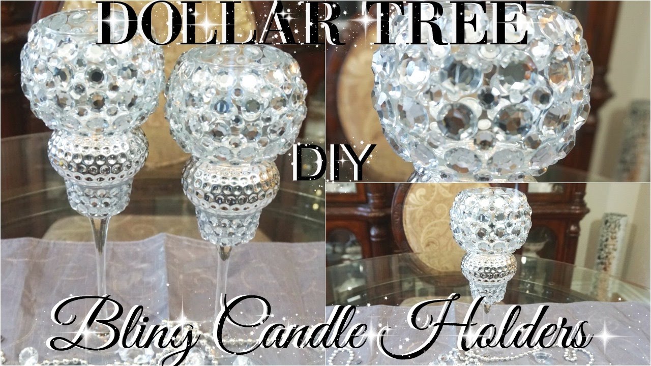 DIY DOLLAR TREE BLING WEDDING CANDLE HOLDERS PETALISBLESS 🌹