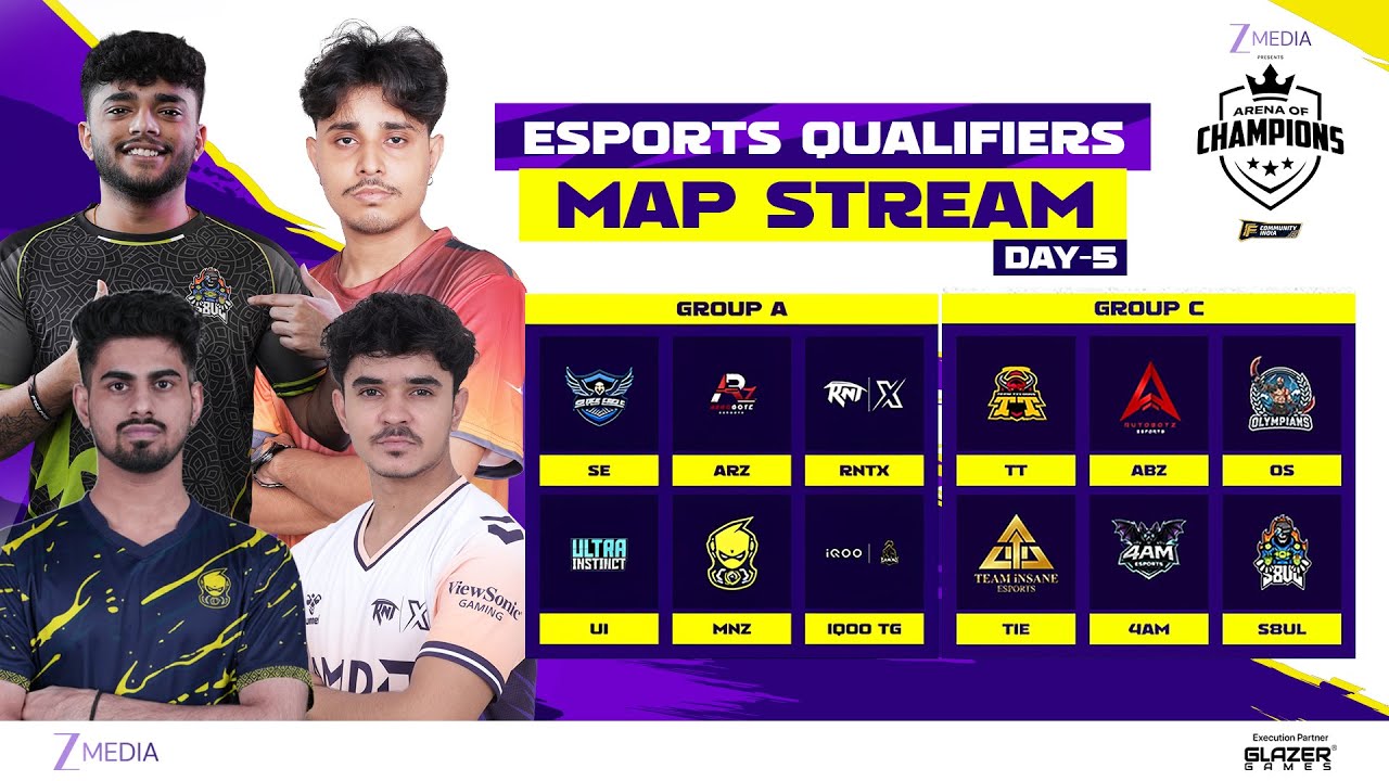 Map Stream ZeeMedia Arena of Champions | Esports Qualifiers Day 5 | Group AxC #s8ul #totalgaming