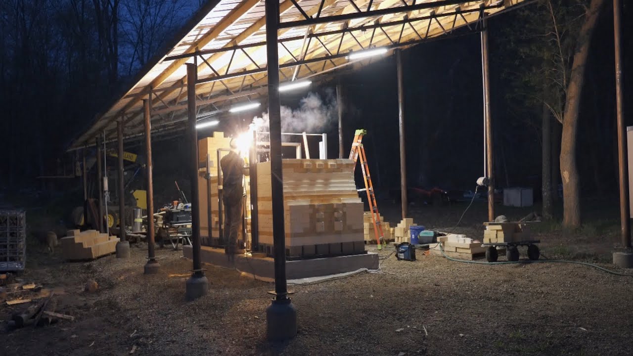 #7 Building a Pottery Kiln - Chimney Dampers and Steel Frame