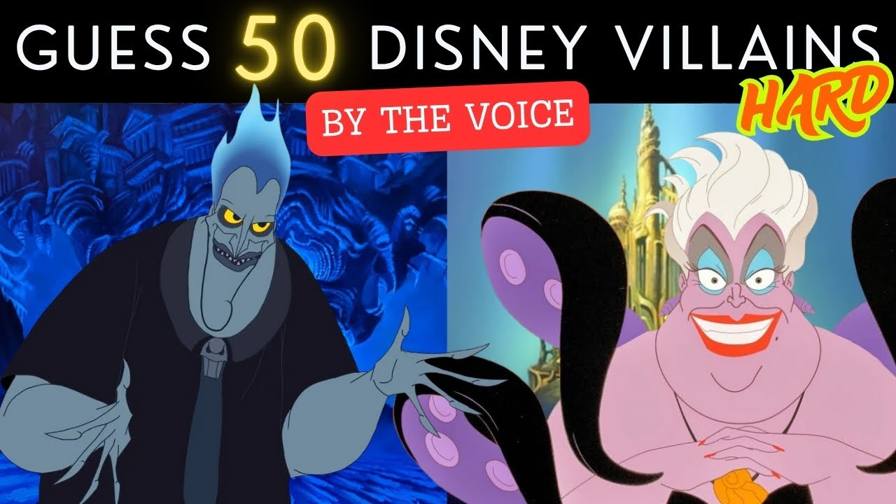 👿GUESS THE DISNEY VILLAIN'S VOICE!👿 - VERY HARD DISNEY QUIZ!