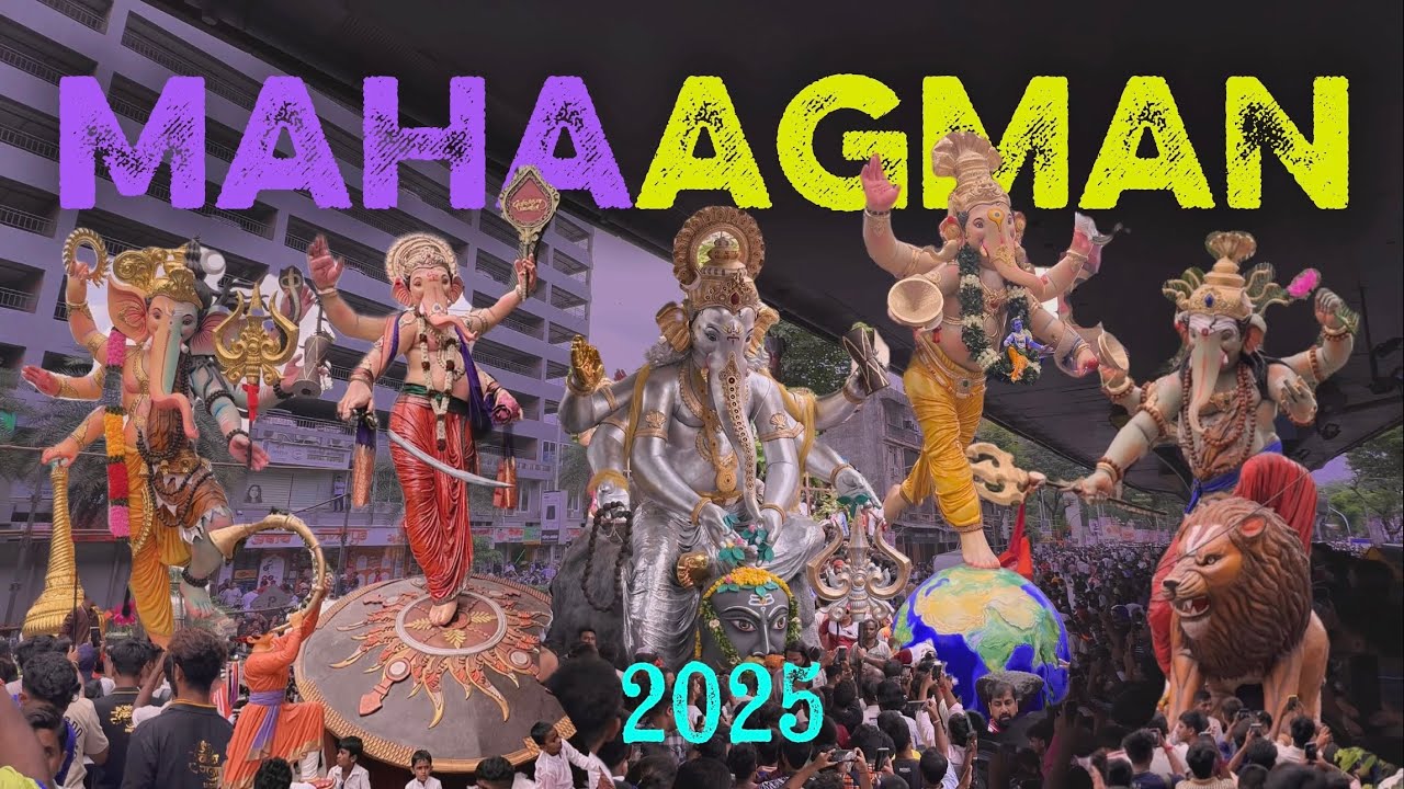 | Mumbai Ganpati Maha Aagman 2025 | Parelcha Maharaja Aagman 2025 |Malabar Hillcha Raja Aagman 2025|