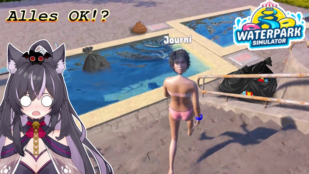 Wasserpark des Chaos! Es verdreht euch den Kopf! ૮ ⚆ﻌ⚆ა | Waterpark Simulator Teil 1