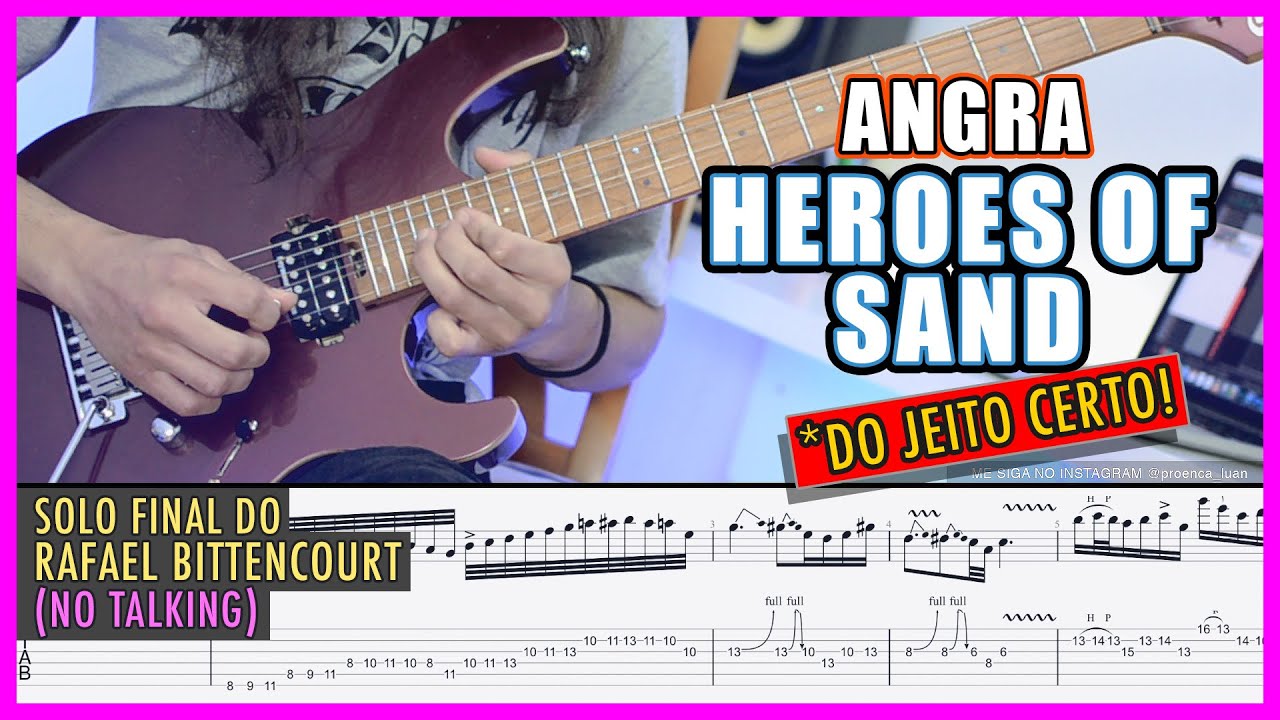 HEROES OF SAND - SOLO Final with TAB | Angra Cover (No Talking)