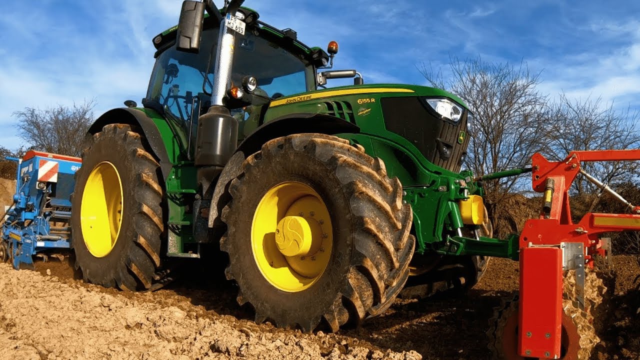 JOHN DEERE 6155R | Saat 2019 | Sommerweizen