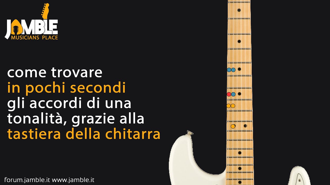 Conoscere velocemente gli accordi di una tonalità grazie al manico della chitarra