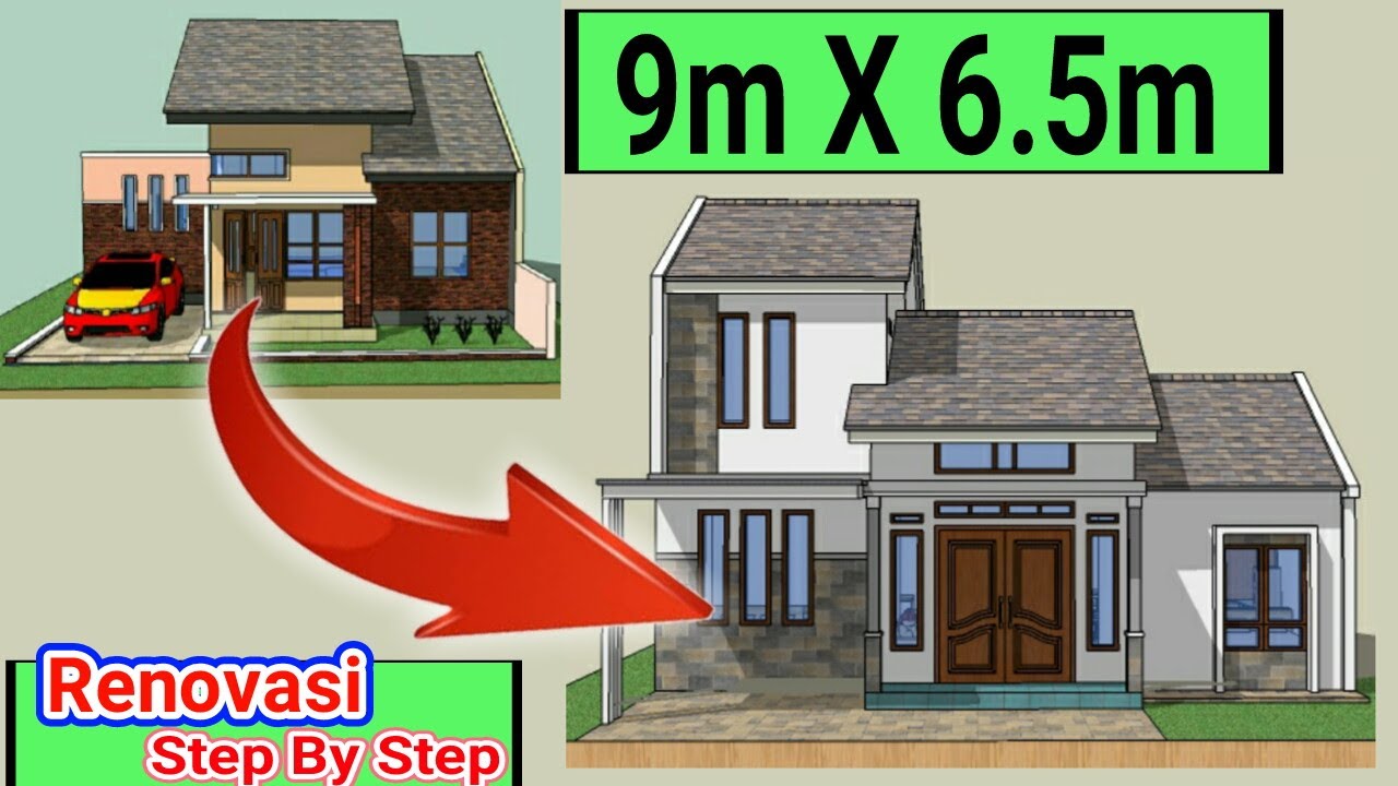 Rumah Ukuran 9x6.5 Meter │ Memanjang Ke Samping