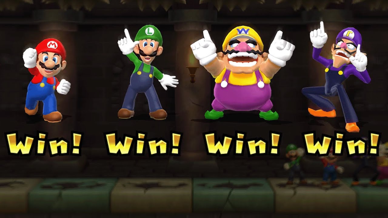 Mario Party 9 - Mario vs Luigi vs Wario vs Waluigi - Step It Up