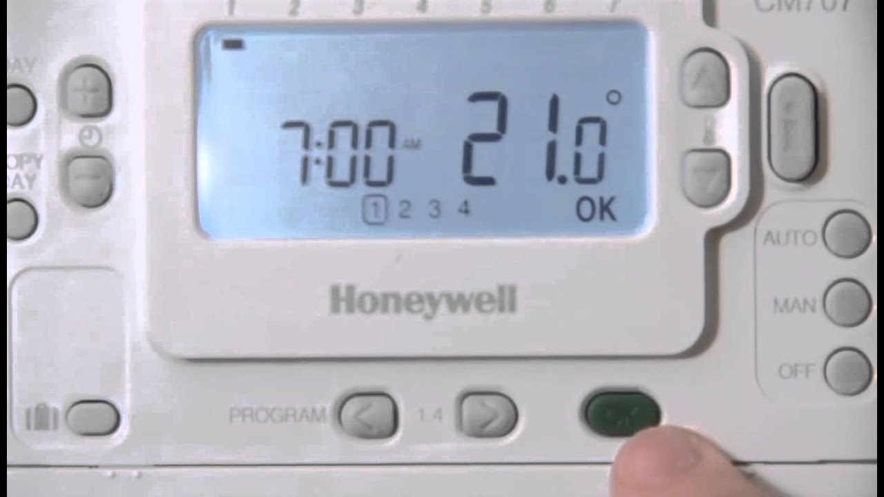Video: Honeywell thermostat's program setting