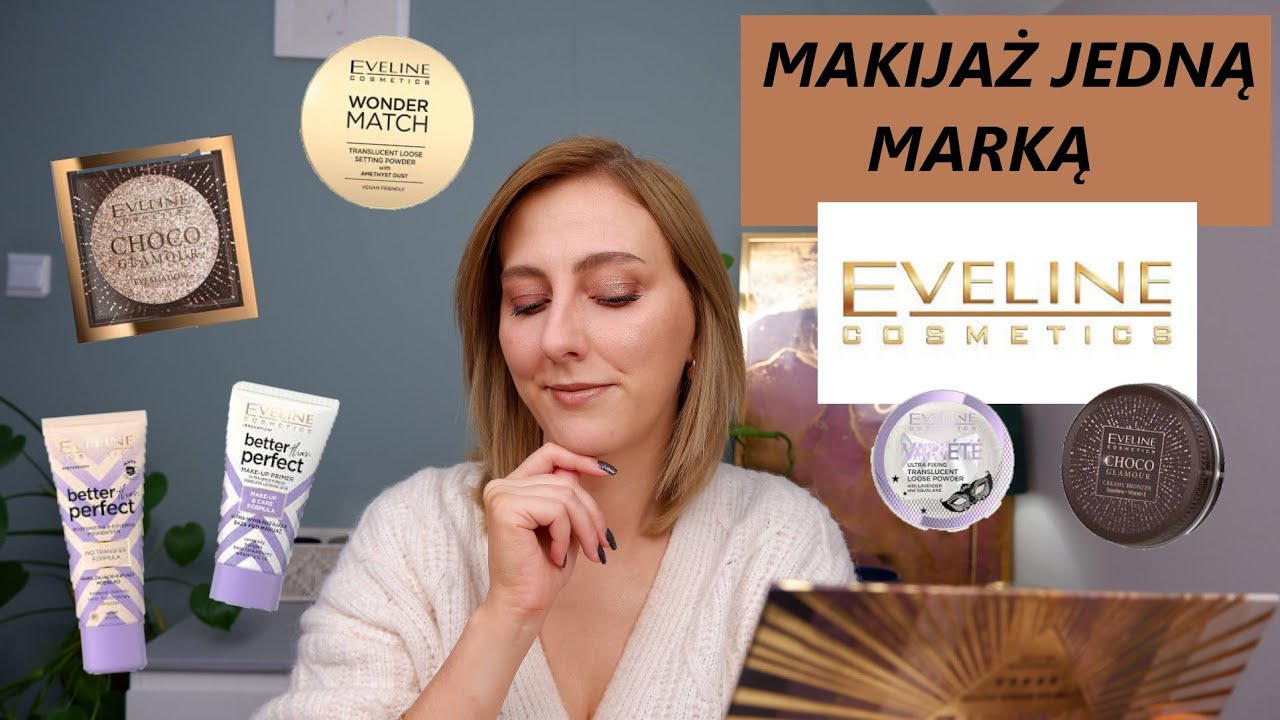 DROGERYJNY MAKIJAŻ JEDNĄ MARKĄ🤎💯 | EVELINE COSMETICS | NOWOŚCI | HITY OD LAT🥰 #8🎄🎁