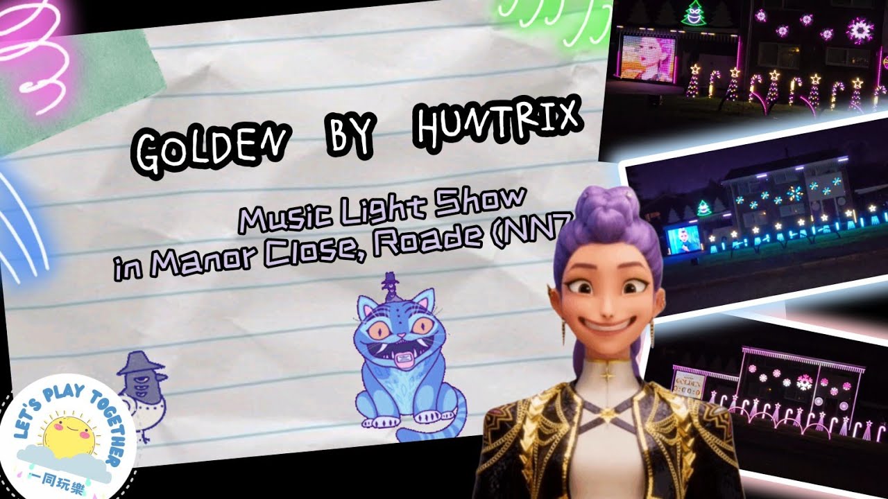 Huntrix - Golden ✨️Kpop Demon Hunter 😈   ⚔️Amazing Musical Light Show ✨️ at Roade 