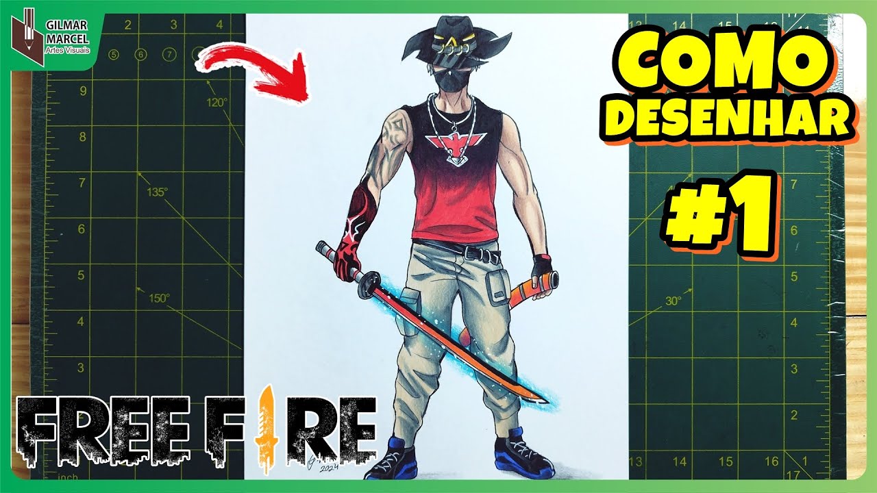 COMO DESENHAR COMBINAÇÃO DE SKIN FREE FIRE PASSO A PASSO #1