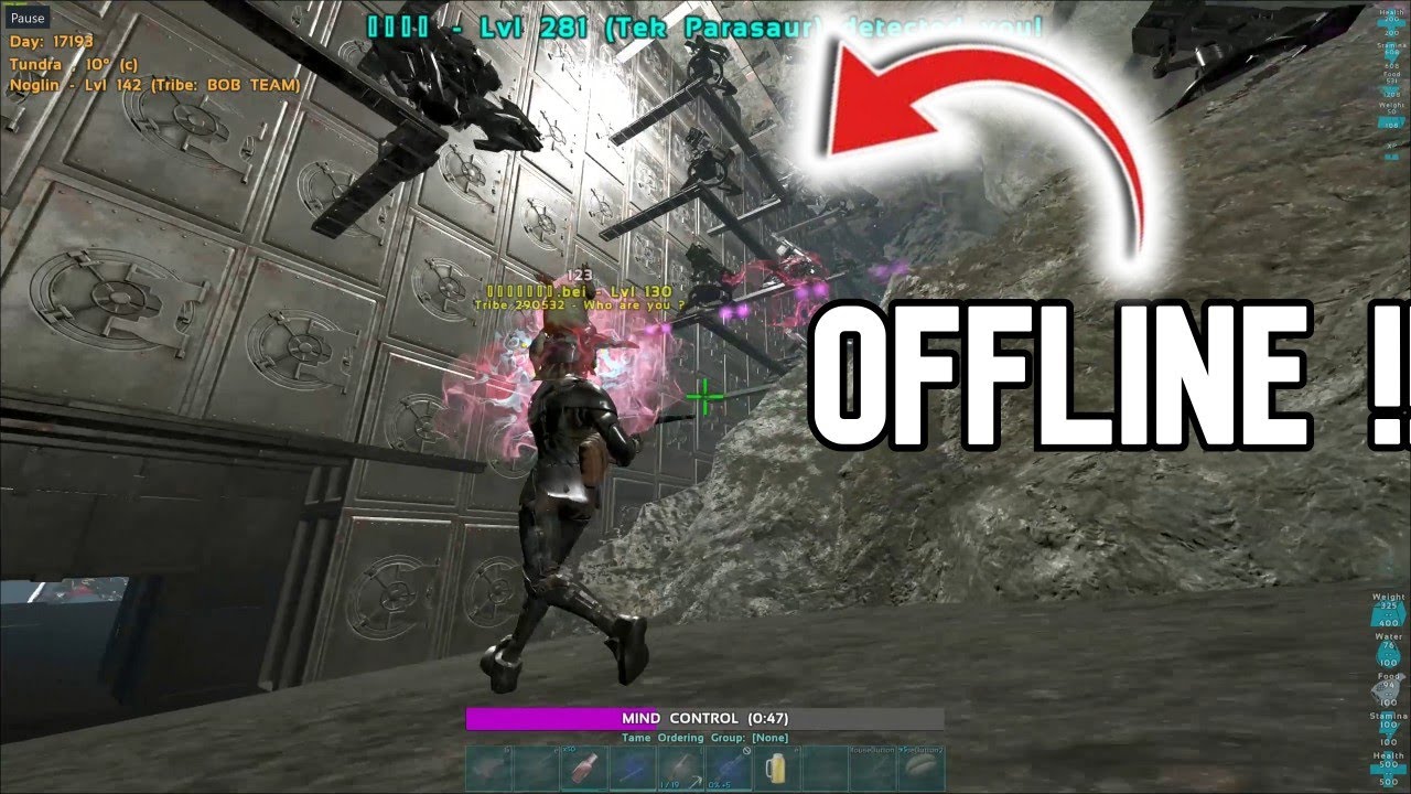 I KILL THEM ALL WITH NOGLIN THEY GIVE UP THE CAVE 🤣  | UNLUCKY | Ark Official PvP  🍭