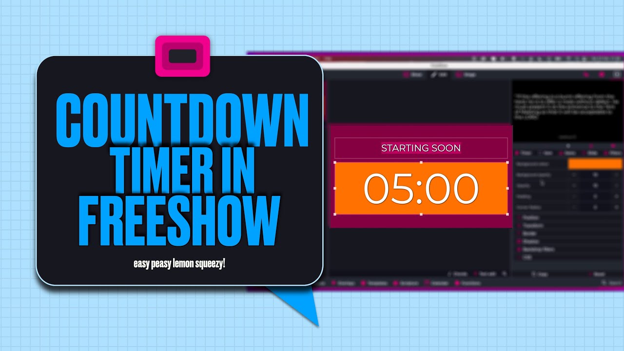 HOW TO CREATE COUNTDOWN TIMER IN FREESHOW @FreeShow