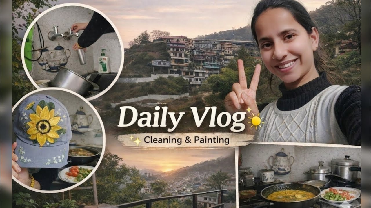 A Simple Day in My Life | Cleaning & Painting | Daily Vlog #1✨