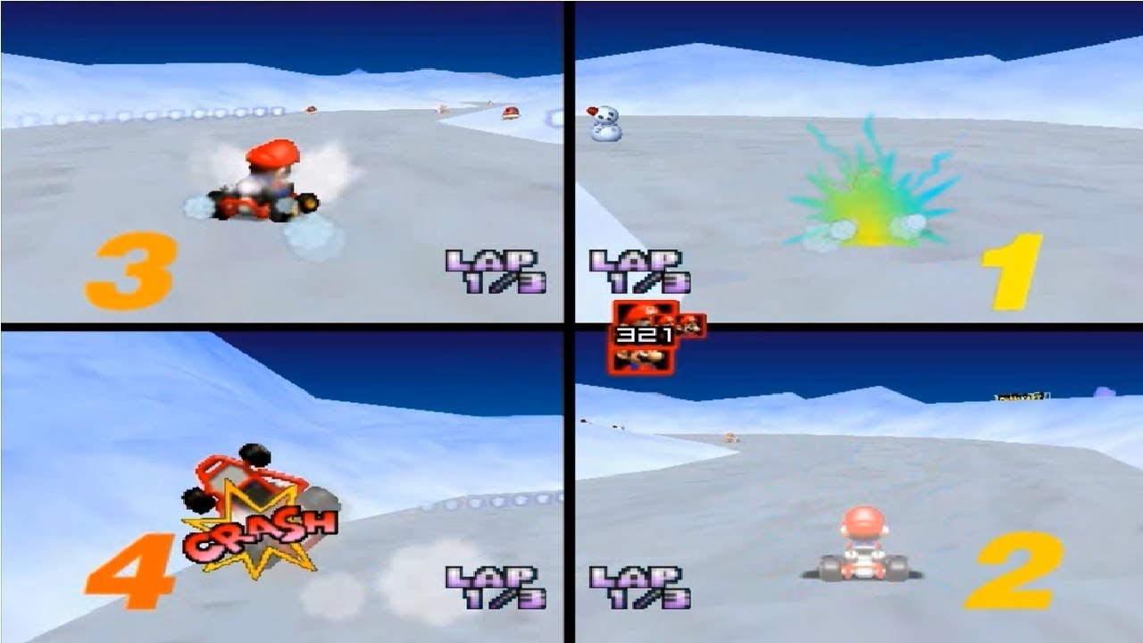 Mario Kart 64 Crazy 4 Marios in Random Extra Battles