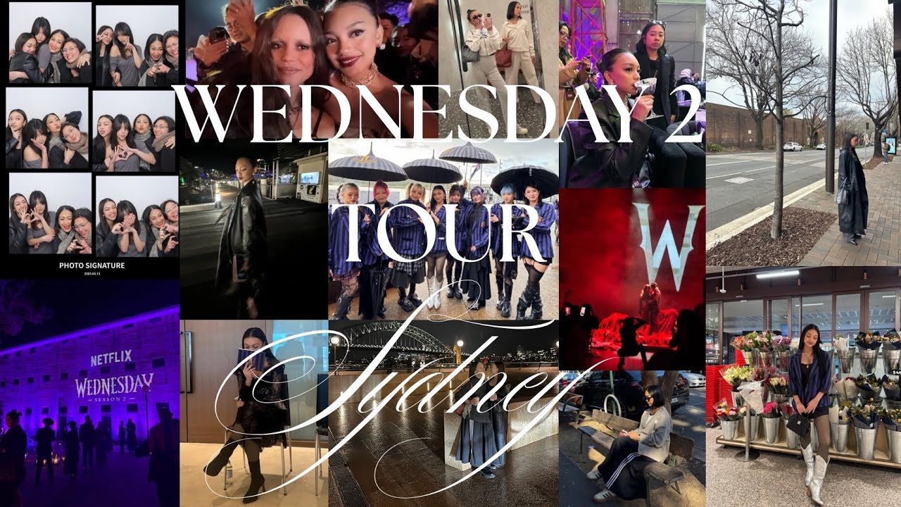 WEDNESDAY 2 tour in Sydney (i met JENNA ORTEGA!) | Vlog
