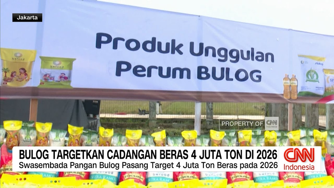 Bulog Targetkan Cadangan Beras 4 Juta Ton di 2026